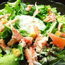 Caesar salad with slow-poached egg