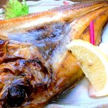 Salted and grilled Atka mackerel