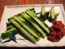 Cucumber with moromi miso