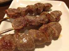 Grilled gizzard skewer