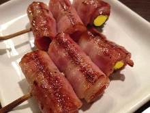 Cheese bacon skewer