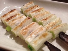 Japanese leek skewer