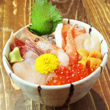 Seafood rice bowl