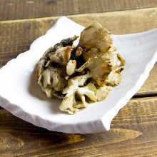 Grilled hen-of-the-woods mushroom
