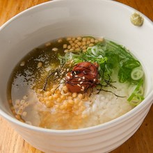 Ume chazuke (plum and rice with tea)