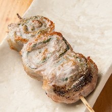 Pork rolled with shiso leaf