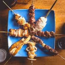 Assorted grilled skewers, 6 kinds