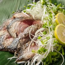 Seared pickled mackerel