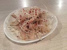 Hachinosu with mala sauce
