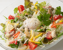 Caesar salad with slow-poached egg