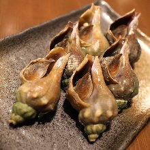 Grilled live whelk