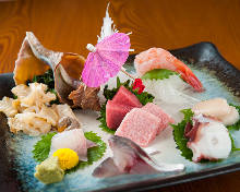 Assorted sashimi