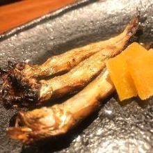 Grilled shishamo smelt