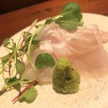 Whitefish sashimi of the day
