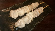 Chicken skin skewer