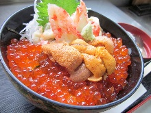 Seafood rice bowl