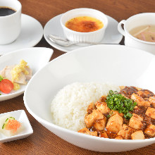 Spicy tofu rice bowl