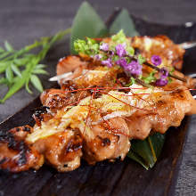 Grilled chicken skewer