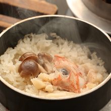 Kamameshi (pot rice) (Kichiji rockfish,Rice)