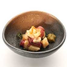 Marinated octopus with Japanse pepper