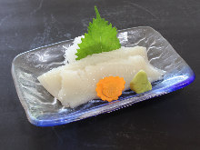 Surume-squid sashimi