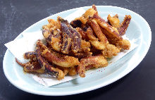 Fried squid legs