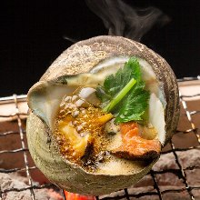 Grilled turban shell