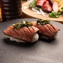 Seared Beef Heart Sushi