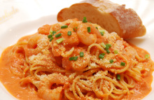 Hot shrimp spaghetti