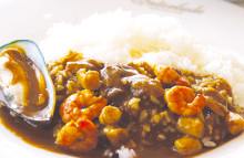 Seafood curry rice