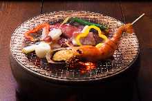 Grilled salt plate
