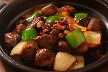 Stir-fried chicken offal