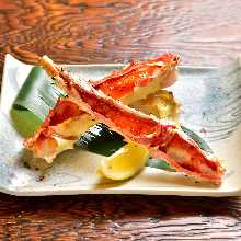 Grilled red king crab