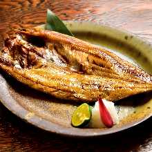 Charcoal grilled Atka mackerel