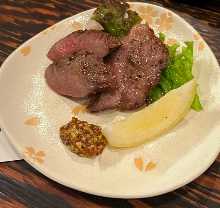 Charcoal grilled beef tongue