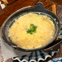 Crab rice soup