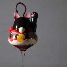 Maneki Neko Parfait Black cats are good for warding off evil