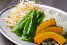 Assortment of fried vegetables