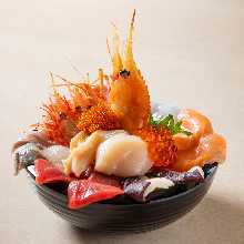 Seafood rice bowl