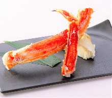 Grilled red king crab