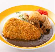 Cutlet & fried chicken curry