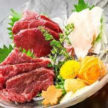 Assorted edible horse meat