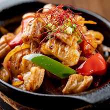 Stir-fried pork with kimchi