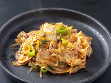 Stir-fried pork with kimchi