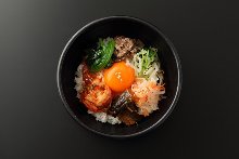 Stone grilled bibimbap