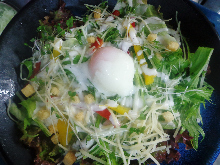 Caesar salad with slow-poached egg