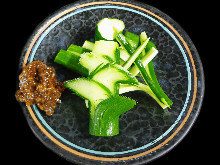 Cucumber with moromi miso