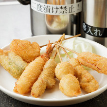 Assorted fried cutlet skewers, 7 kinds