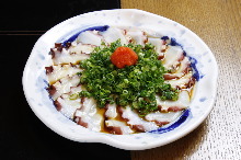 Octopus sashimi