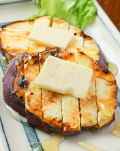 Fried and buttered sweet potato